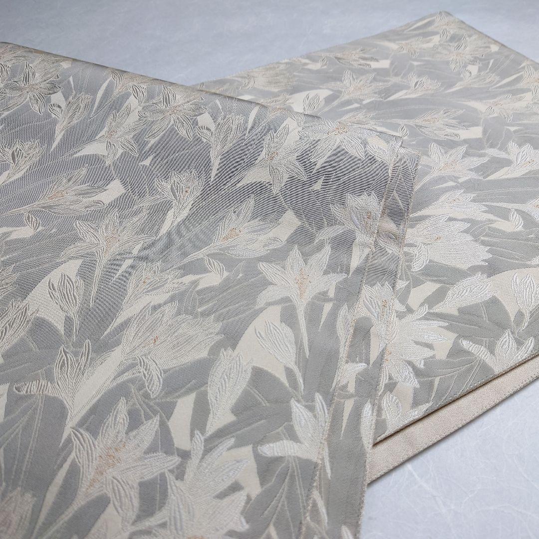 正絹 袋帯 六通柄 白花図案 極上 逸品 おすすめ品