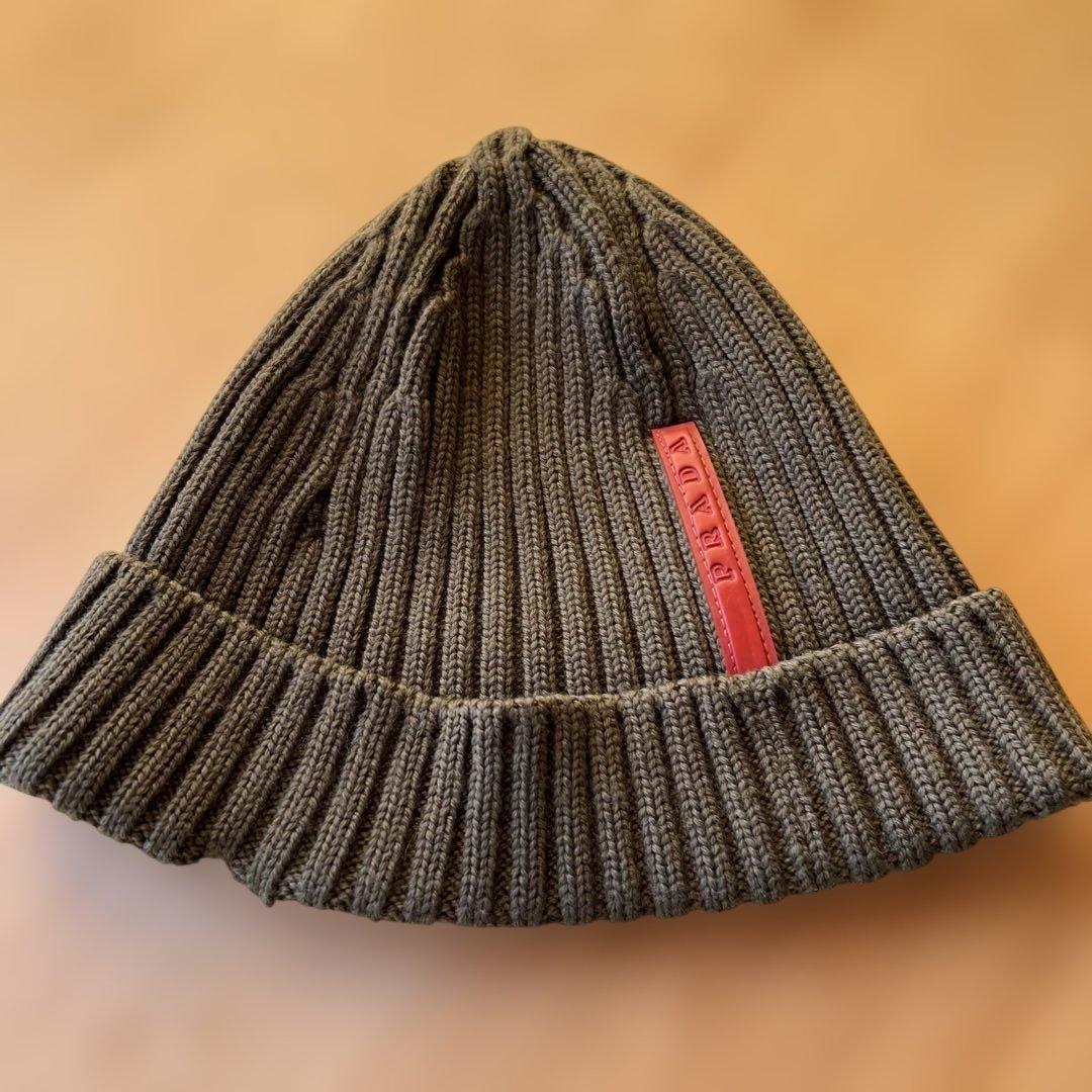 i*i様 PRADA SPORTS オリーブグリーン ニット帽