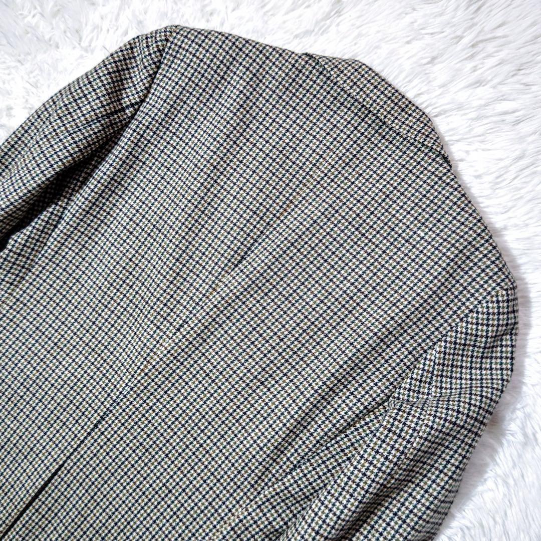 バーバリーズ　テーラードジャケット　チェック柄　純毛　カジュアル　2ボタン　A4