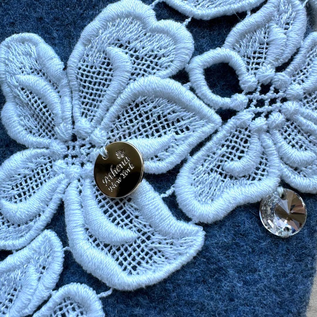 新品★アシーナニューヨーク　Amanda Beret　ベレー帽　ウール　フラワー