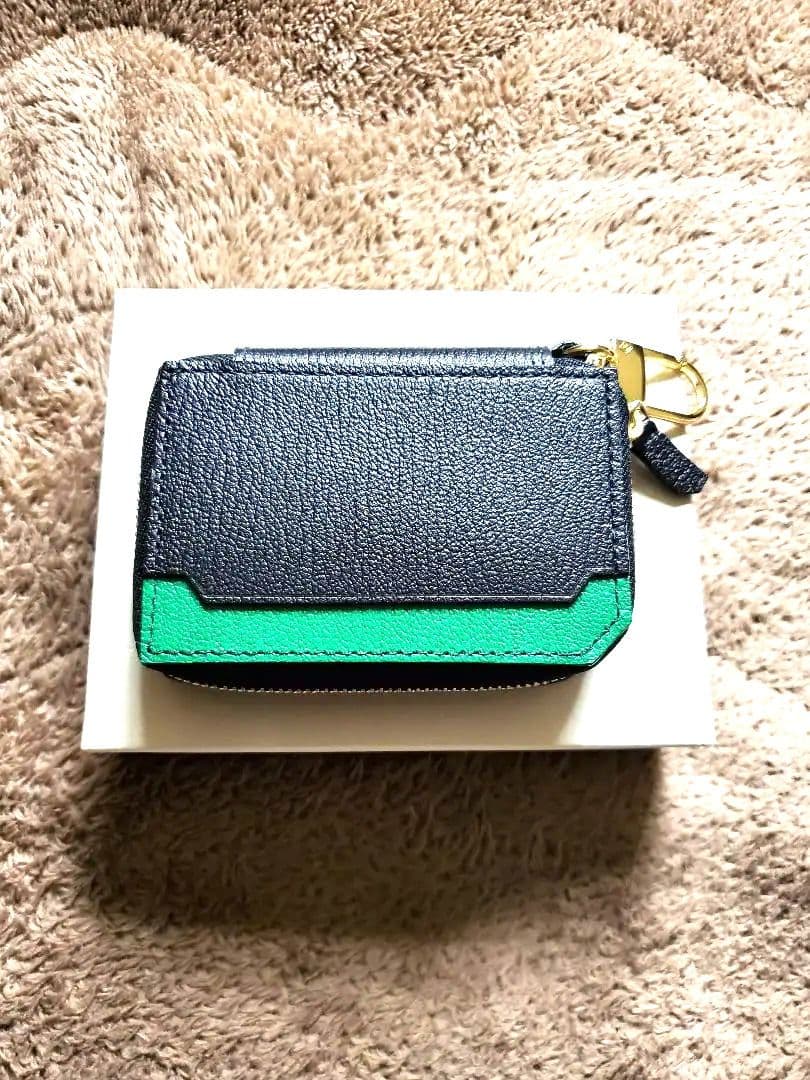 L'arcobaleno ラルコバレーノ レザーキーケース ブラック/グリーン