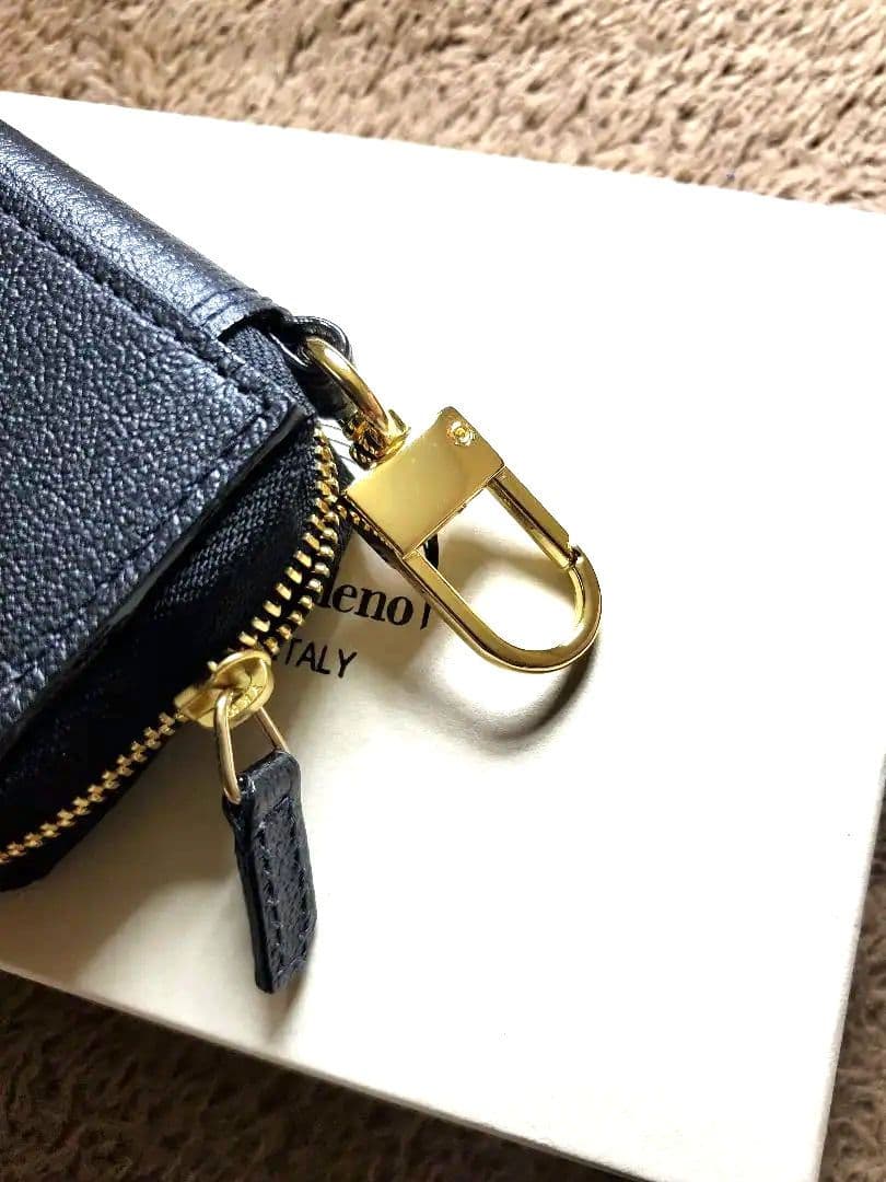 L'arcobaleno ラルコバレーノ レザーキーケース ブラック/グリーン