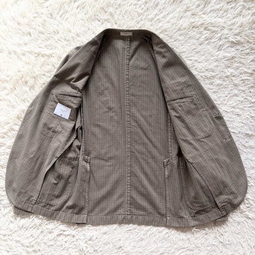 <美品>BOGLIOLI COAT 最新ロゴ 総柄 コットン ジャケット 48