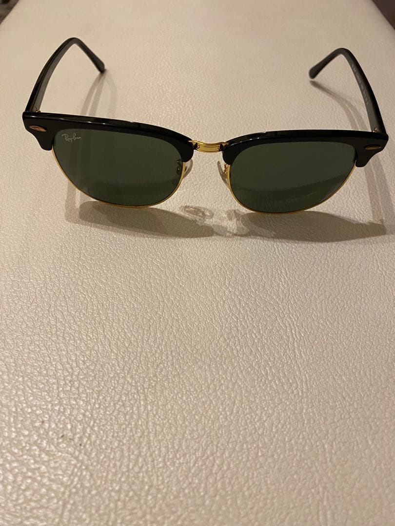 Ray-Ban クラブマスター BLK/GLD ラウンドサングラス