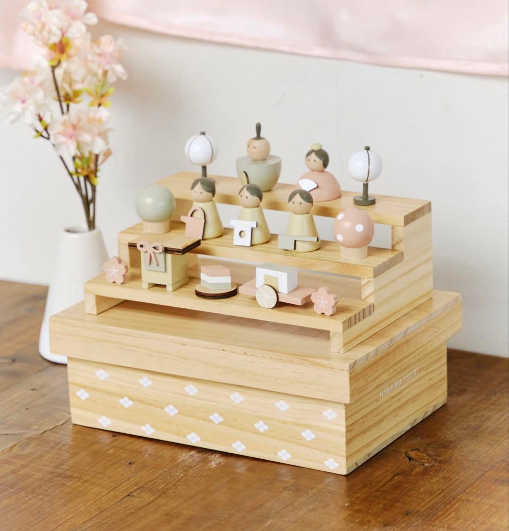 M*o様 サリュSalyu完売品★収納できる雛人形セット★ひなまつりひな人形スリ