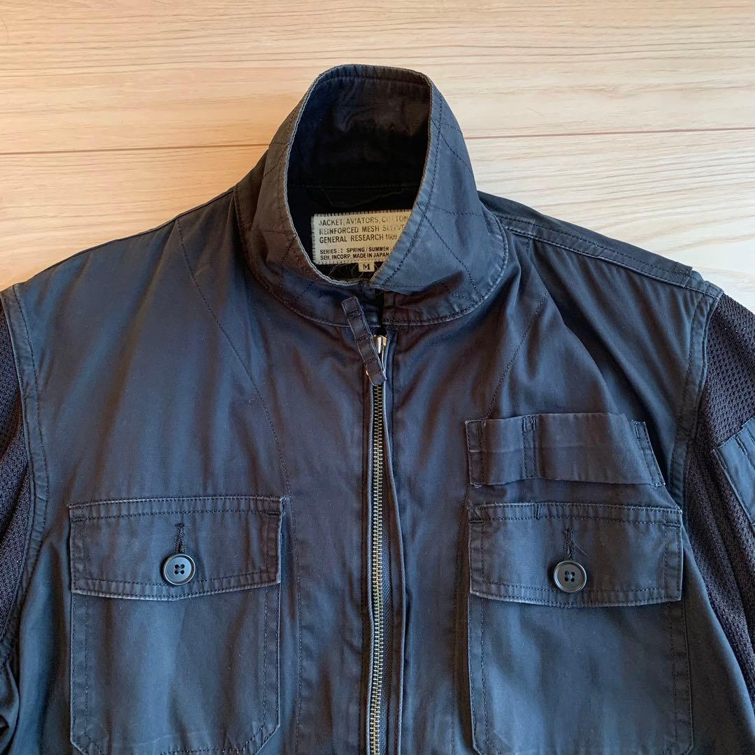 GENERAL RESERCH AVIATORS ブラック M 異素材 切替