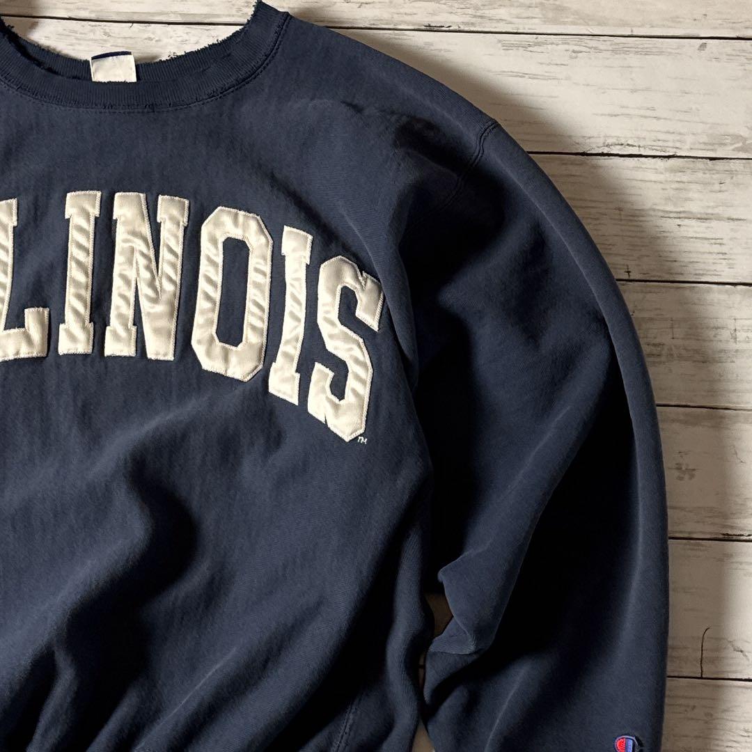 y*様 Champion リバースウィーブ L ネイビー カレッジロゴ 90s