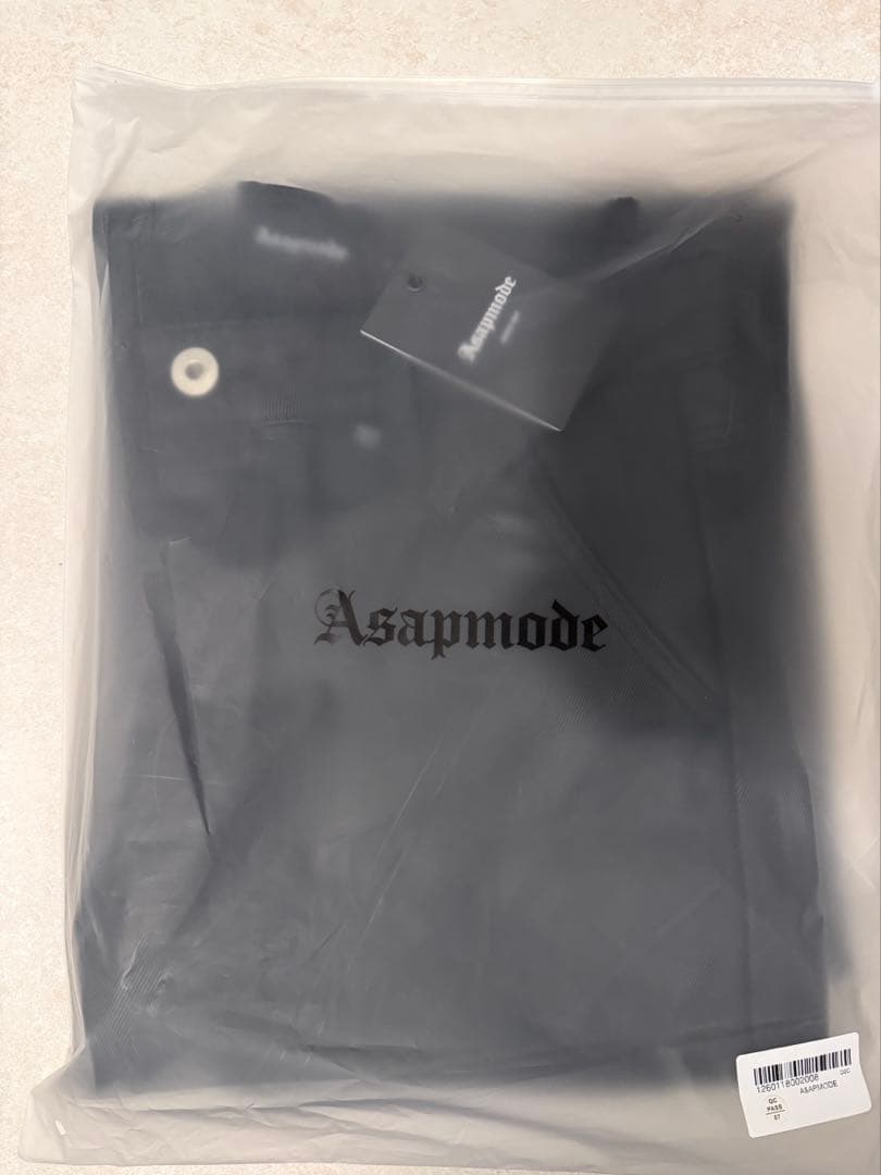 パンツ ASAPMODE Stacked Oil Coating Wide-Leg