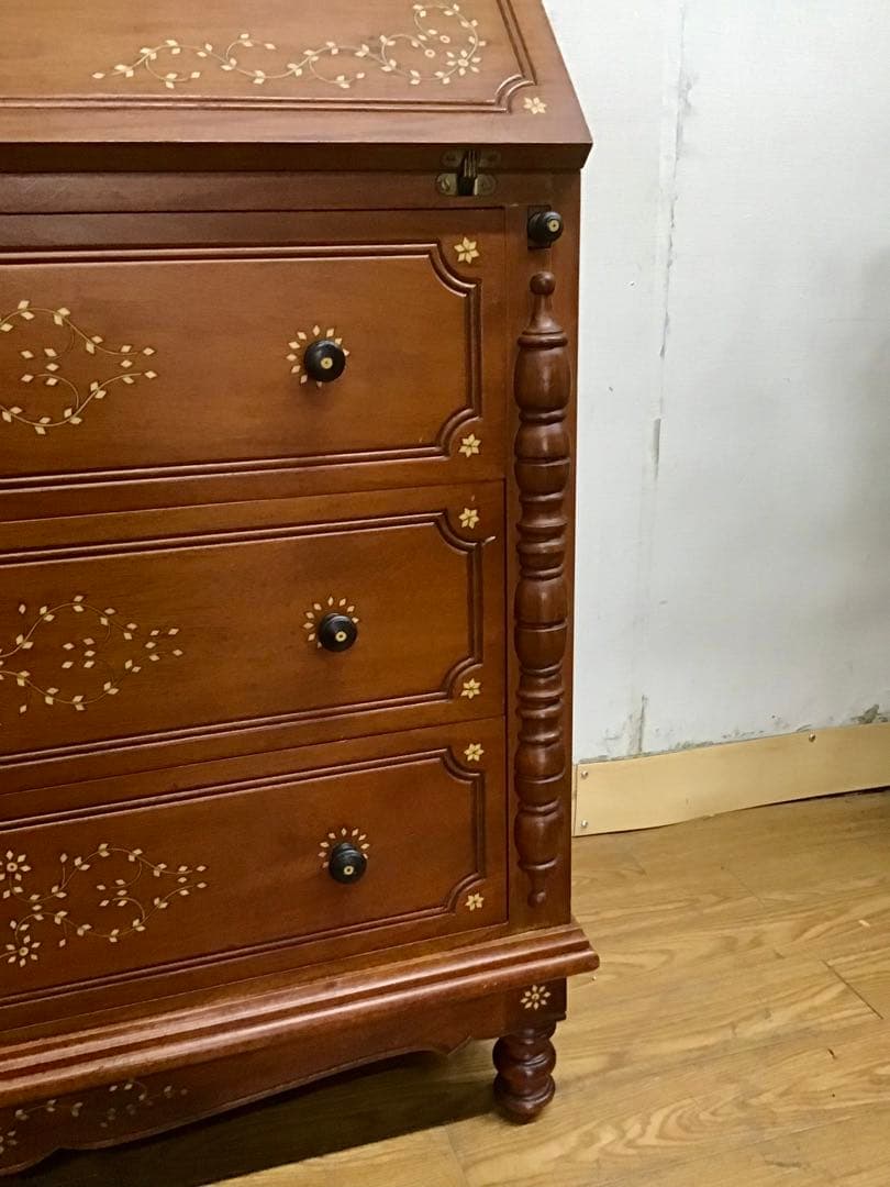 モフ☆管369☆ヨーロピアンヴィンテージ☆象嵌細工☆ライティングビューロー