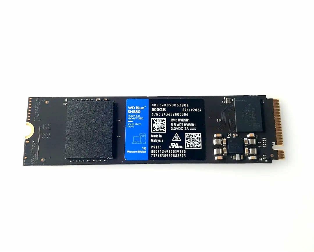 WD Blue SN580 500GB M.2 NVMe SSD使用時間23時間