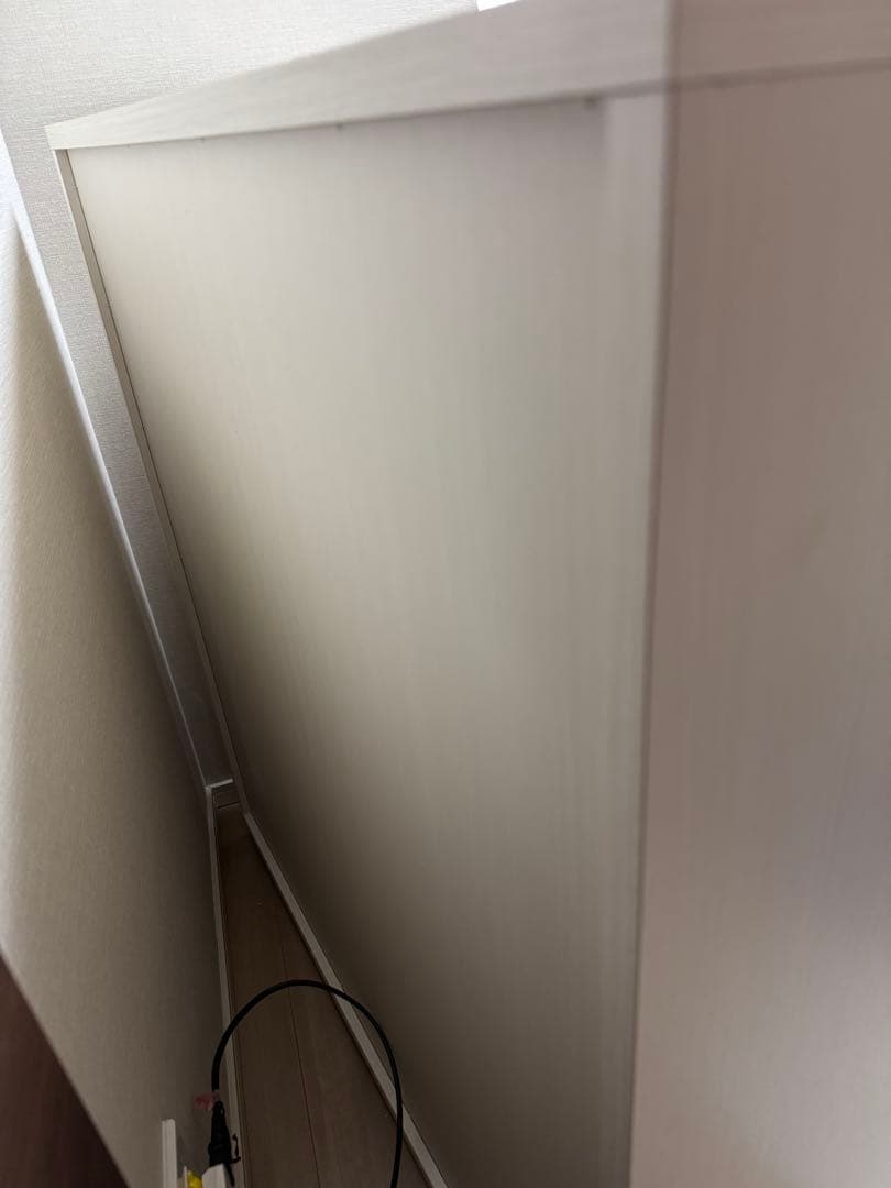 収納棚　ホワイト（高さ92×横84×奥行き34（奥行き最大37））