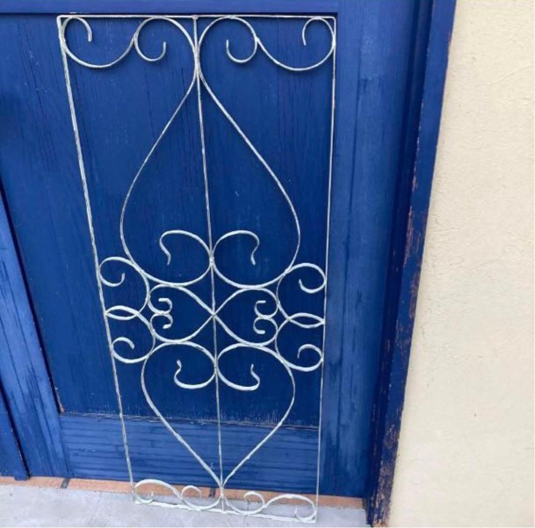 トム アイアンウォールデコ Lサイズx3 ホワイトアンティークシャビー壁飾