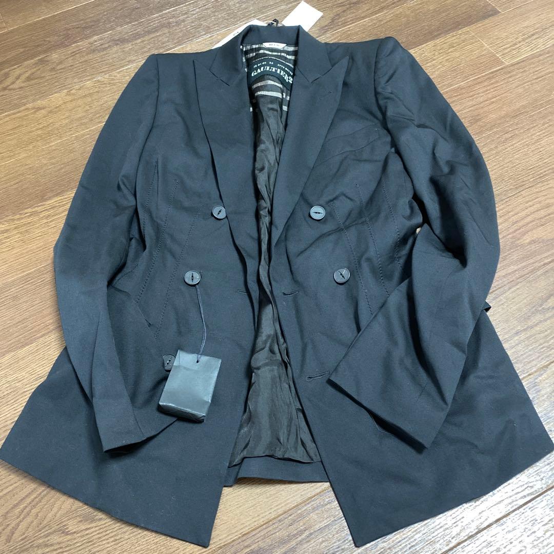 GAULTIER ブラック テーラードジャケット 52