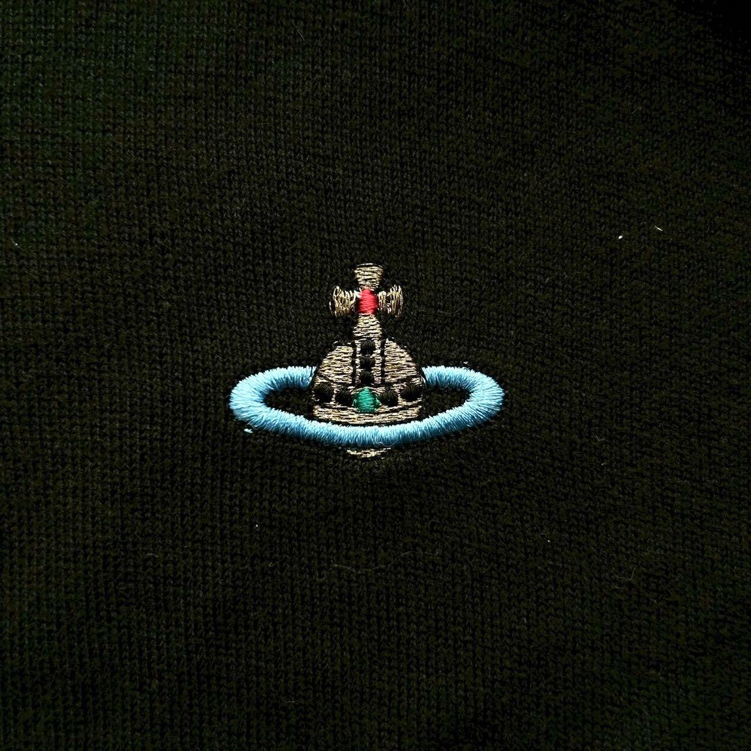 ヴィヴィアンウエストウッドレッドレーベル カラーオーブロゴ刺繍 カーディガン