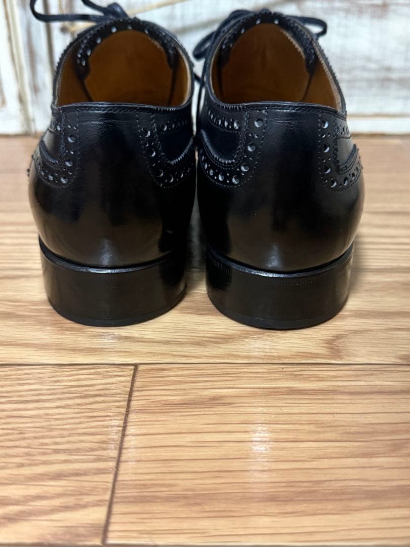 【希少美品】ステファノベーメル 39 フルブローグ 黒 外刻印 存命期　601