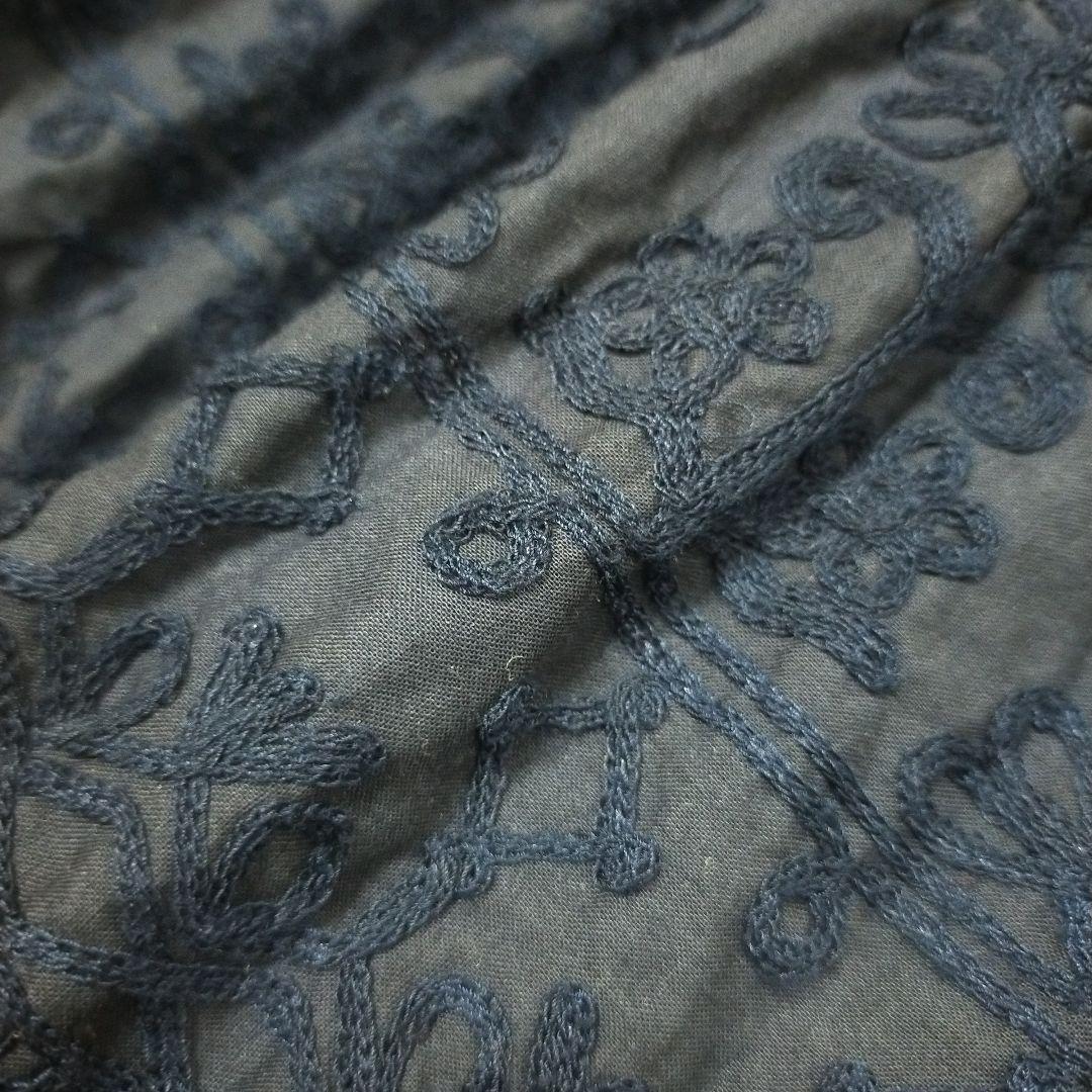 PLEATSPLEASE ドッキング 刺繍 チュニック ワンピース ノースリ