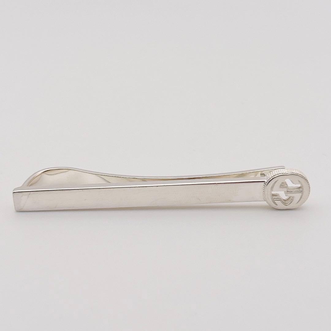 2478-1 保存袋付き✨ GUCCI ネクタイピン　インターロッキング