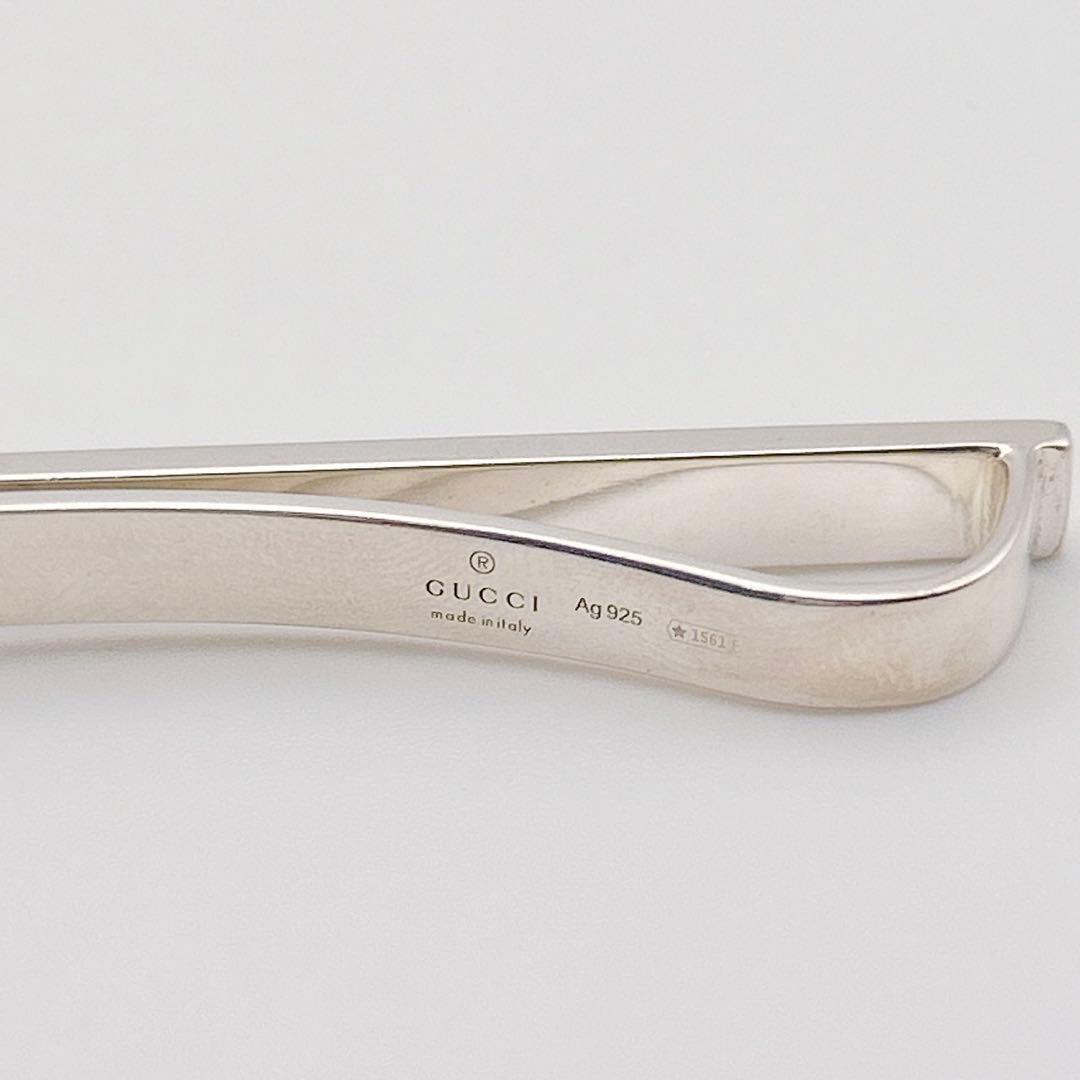 2478-1 保存袋付き✨ GUCCI ネクタイピン　インターロッキング