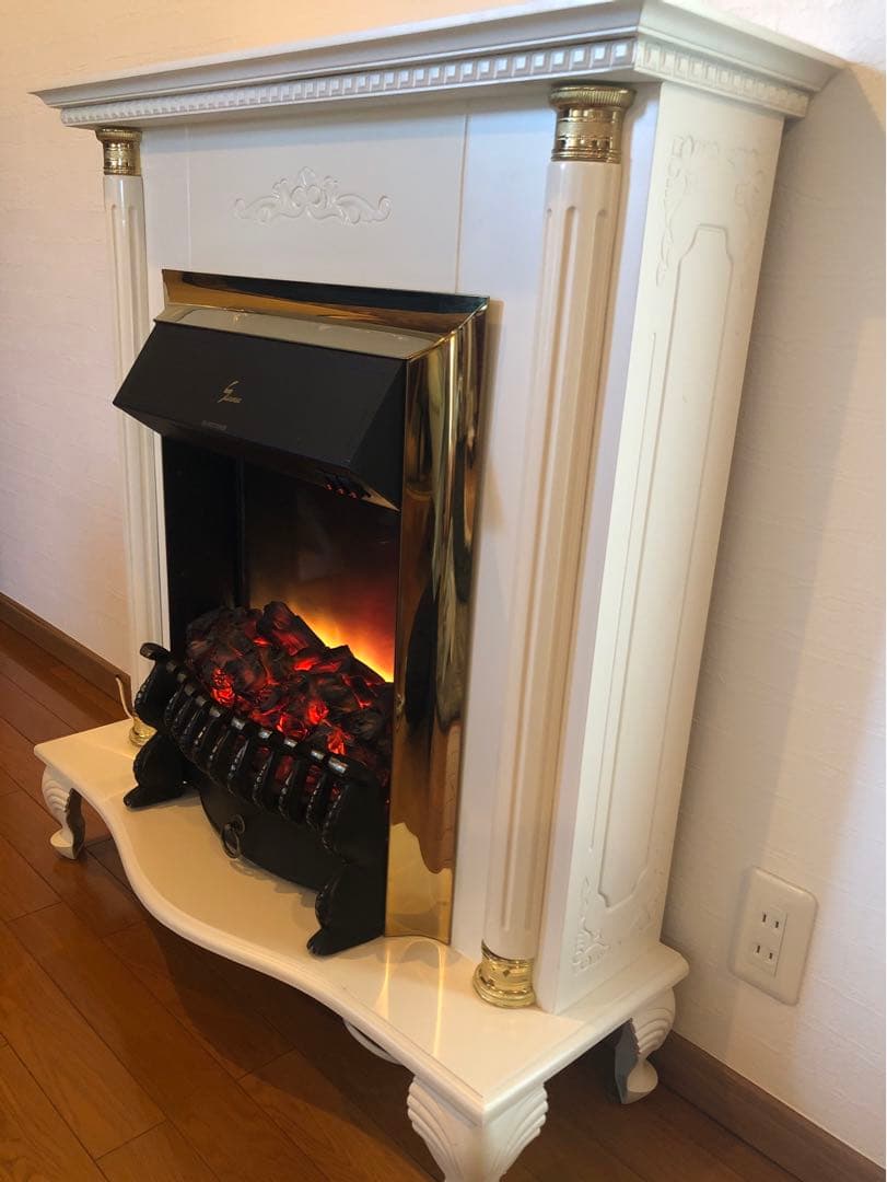 暖炉型電気ヒーター 暖炉型ファンヒーター　電気ストーブ マントルピース付き