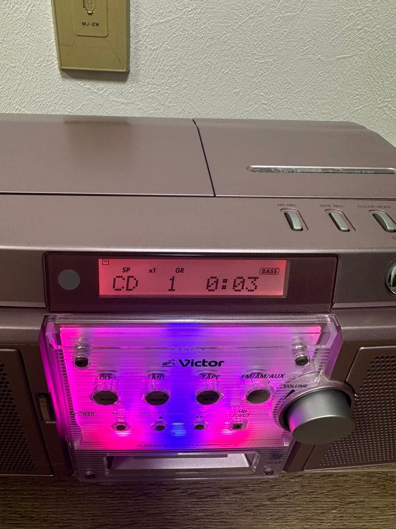 Victor JVC RC-Z1MD-P ピンク CD-MDポータブルシステム