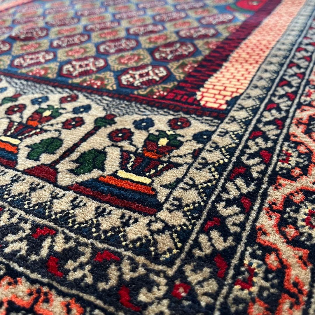 【新品未使用】アフガニスタン産 絨毯 ホジャロシュナイ メッカ