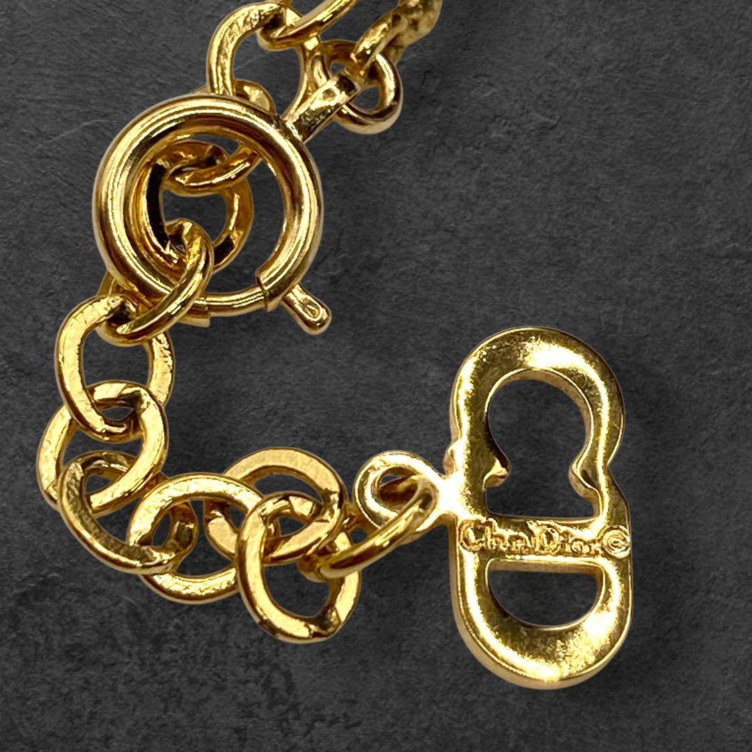 Dior ディオール リーフモチーフ ラインストーンネックレス 342