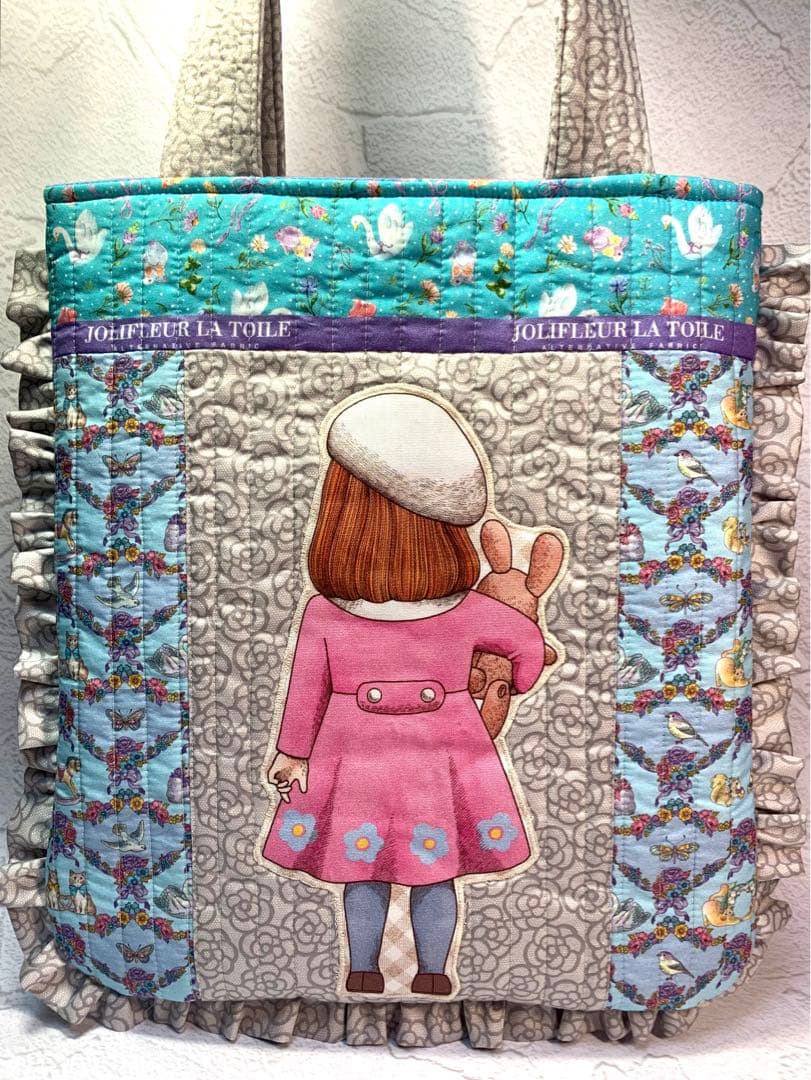 フリルバッグ ポーチ 2点セット ビッグコラコラ ジョリーフルール 女の子 白