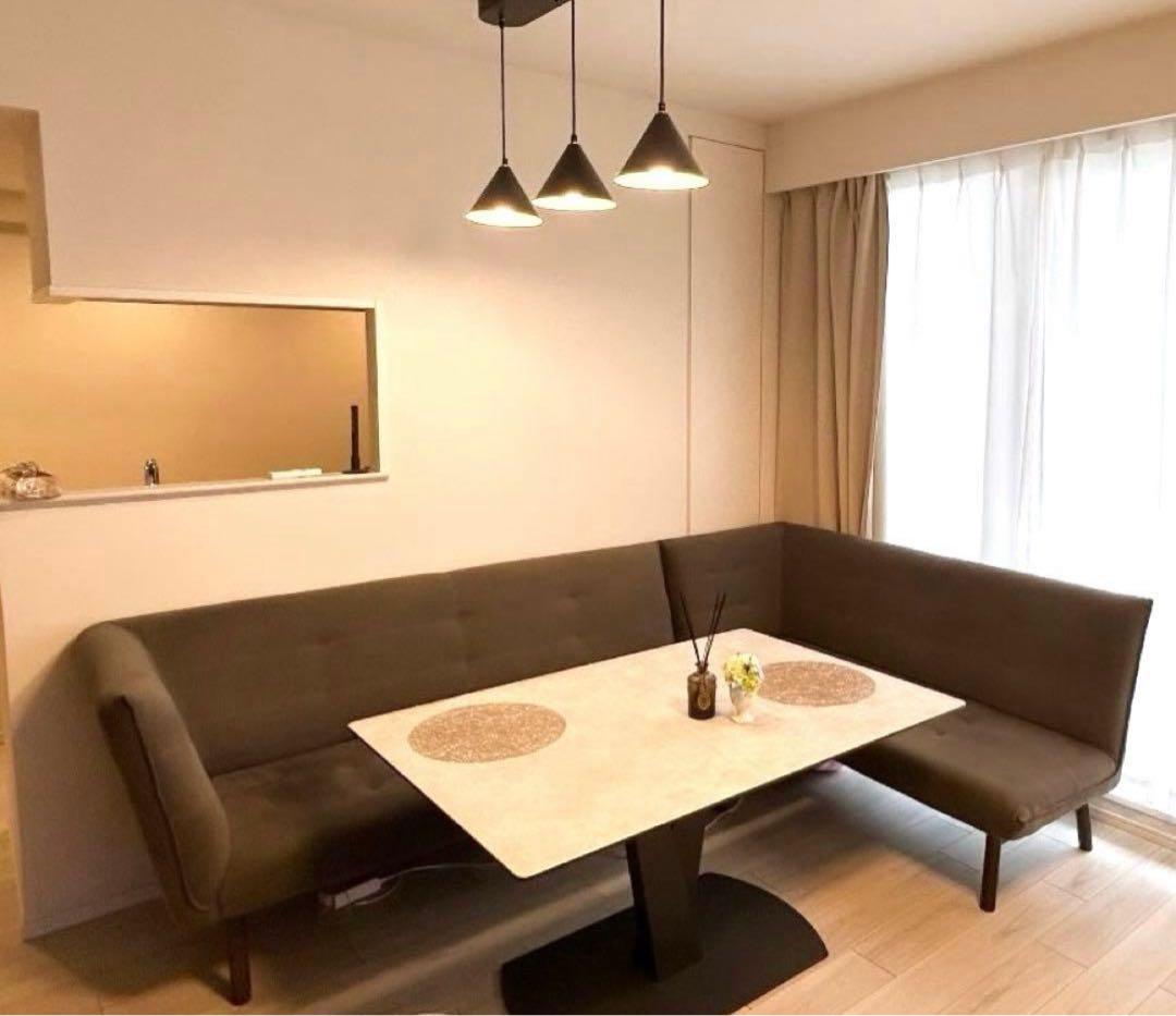 浜本工芸 ソファ向かって左肘「WL-3008」オーク材カフェ色ディナミカ 185