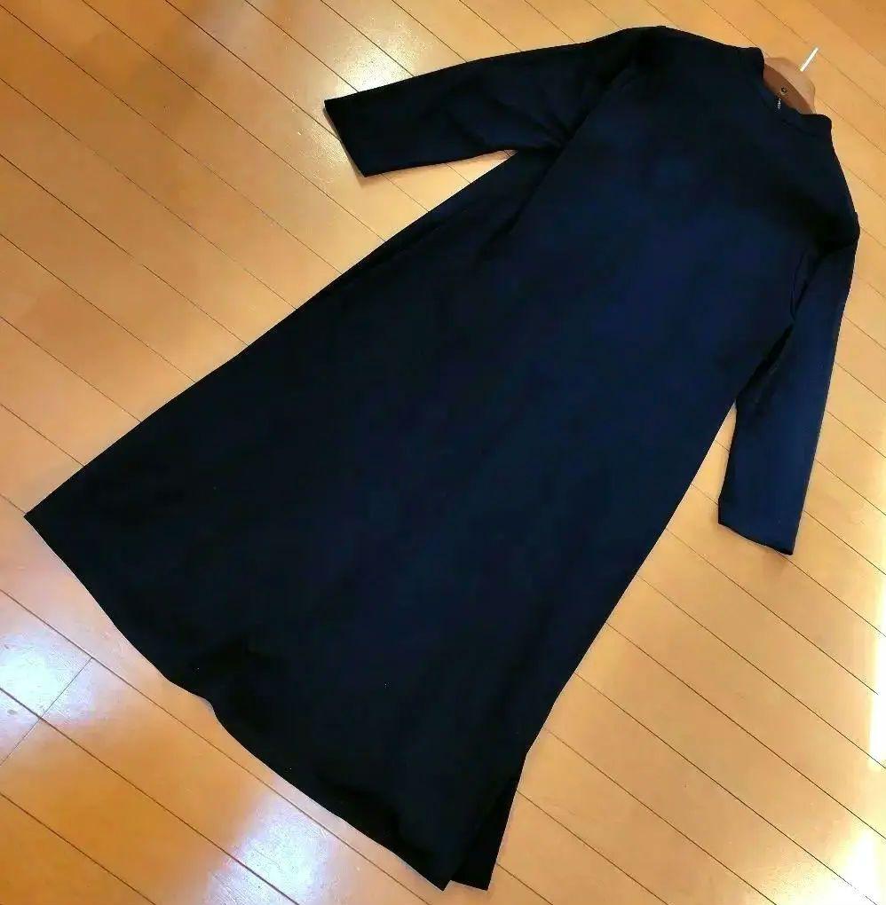 レリアン 近年モデル ネイビー 長袖 カットソーワンピース13+XL