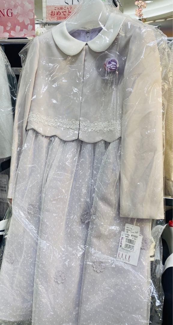 ELLE en noir 卒入学式　発表会　アンサンブルワンピース