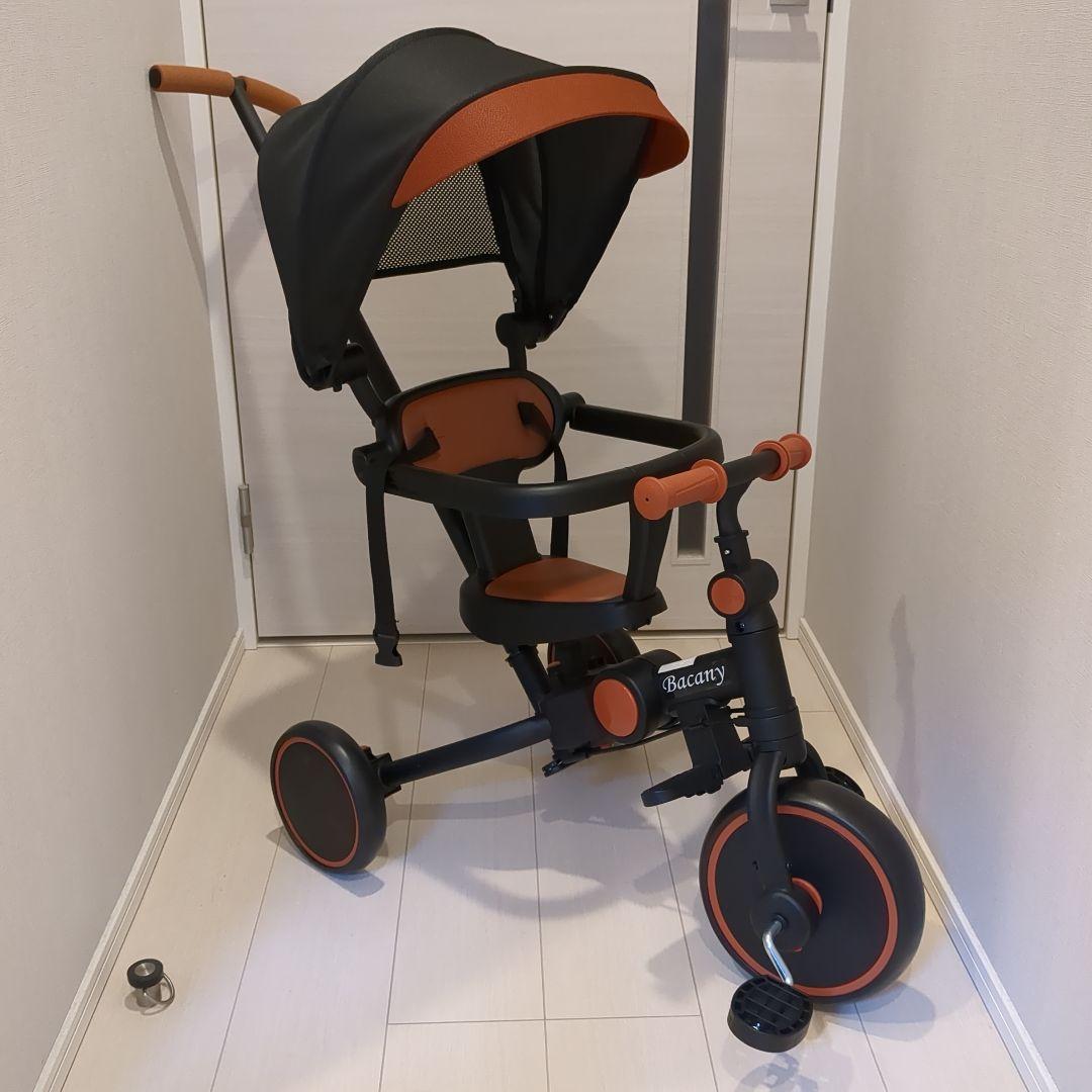 Bacany 三輪車 ブラック　幼児用自転車　多機能