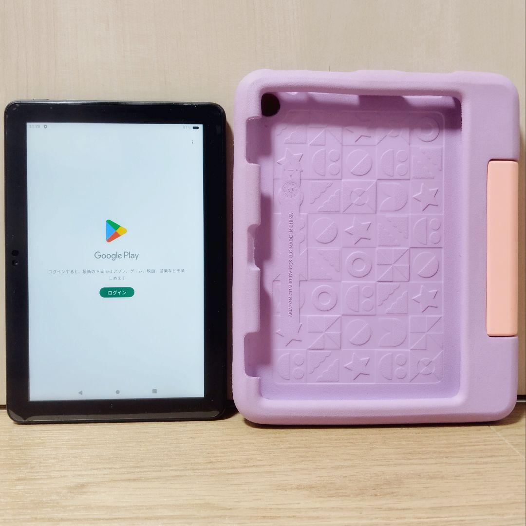 良品 Fire HD 8 キッズモデル パープル 最新版 フィルム／カバー付き