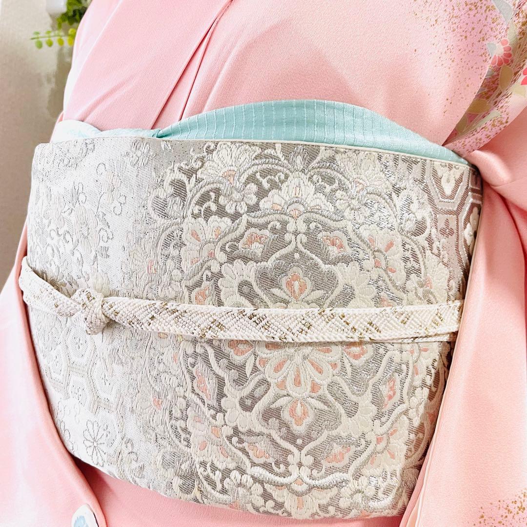 ベビーピンク 友禅 単品訪問着 入学式 卒業式 入園式 春 秋 冬