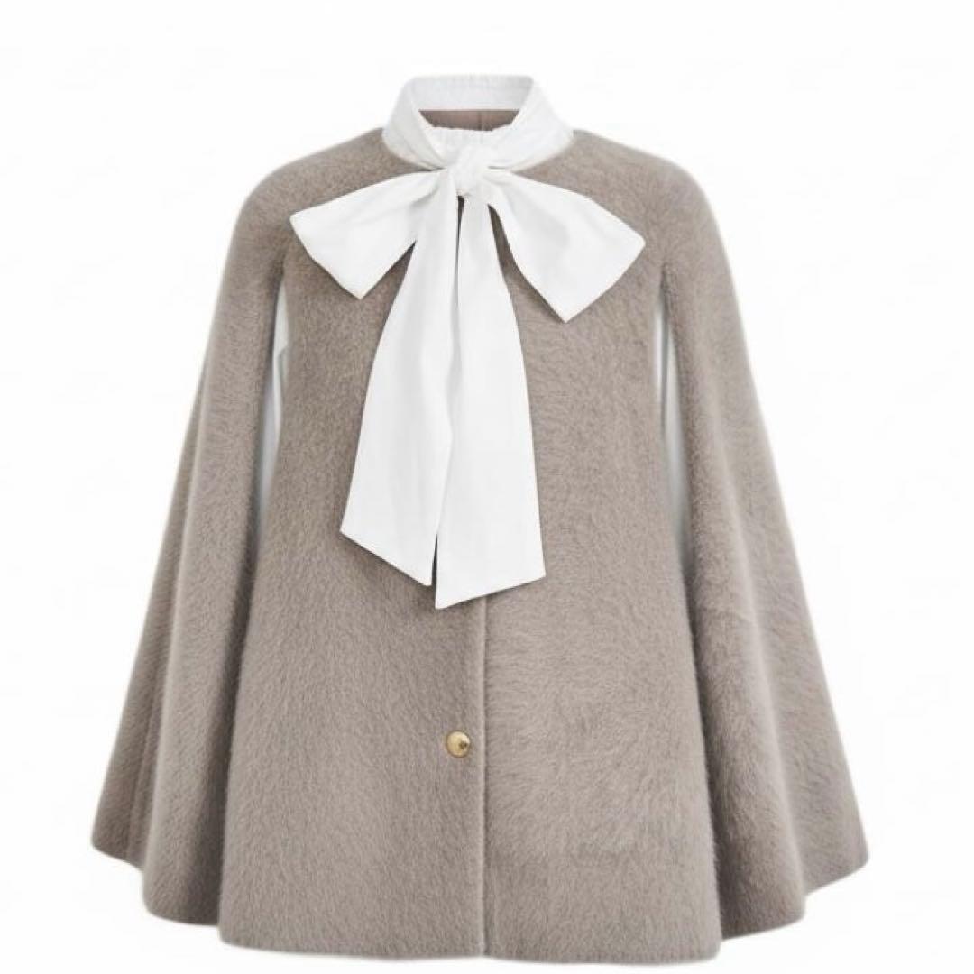 【タグ付未使用】UNITED ARROWS フォックスカシミヤケープ 24AW