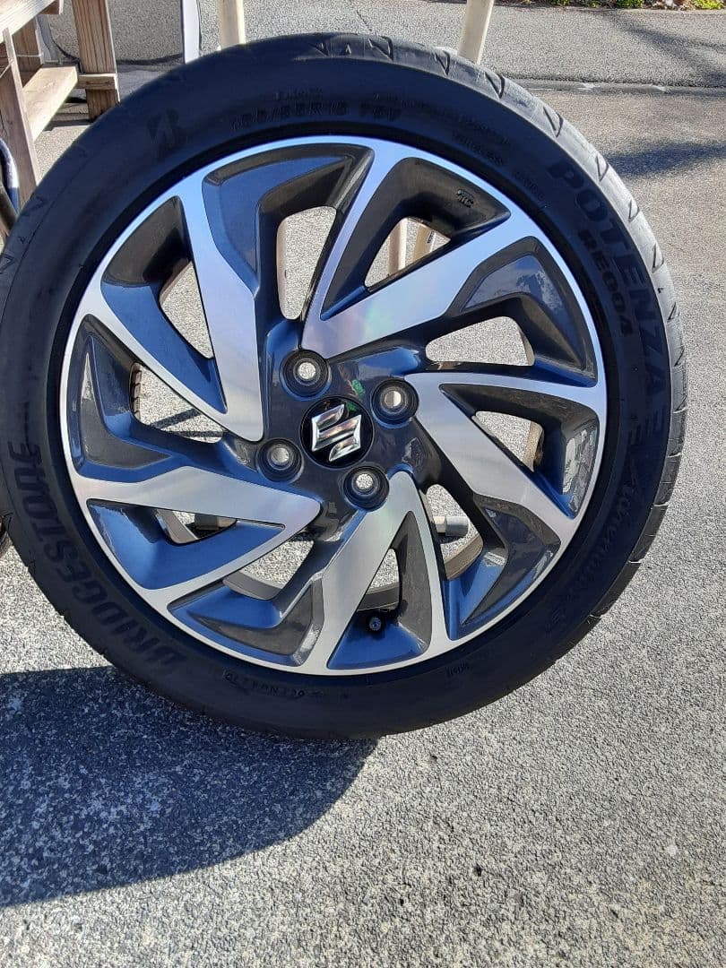 スズキ純正アルミホイール&タイヤ 4本セット