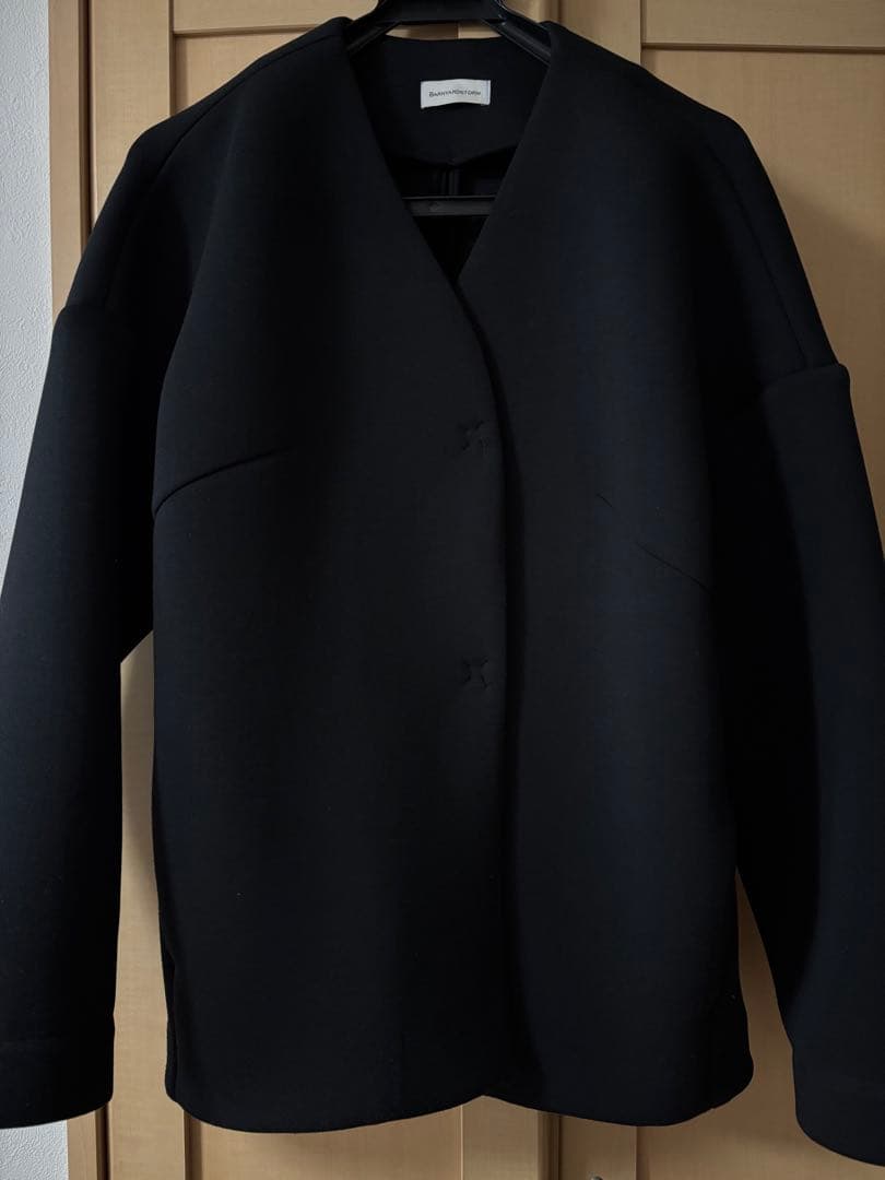 バンヤードストーム ノーカラージャケット ダンボール素材 ブラック