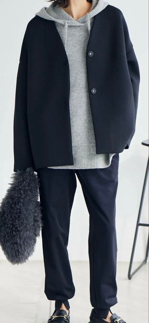 バンヤードストーム ノーカラージャケット ダンボール素材 ブラック