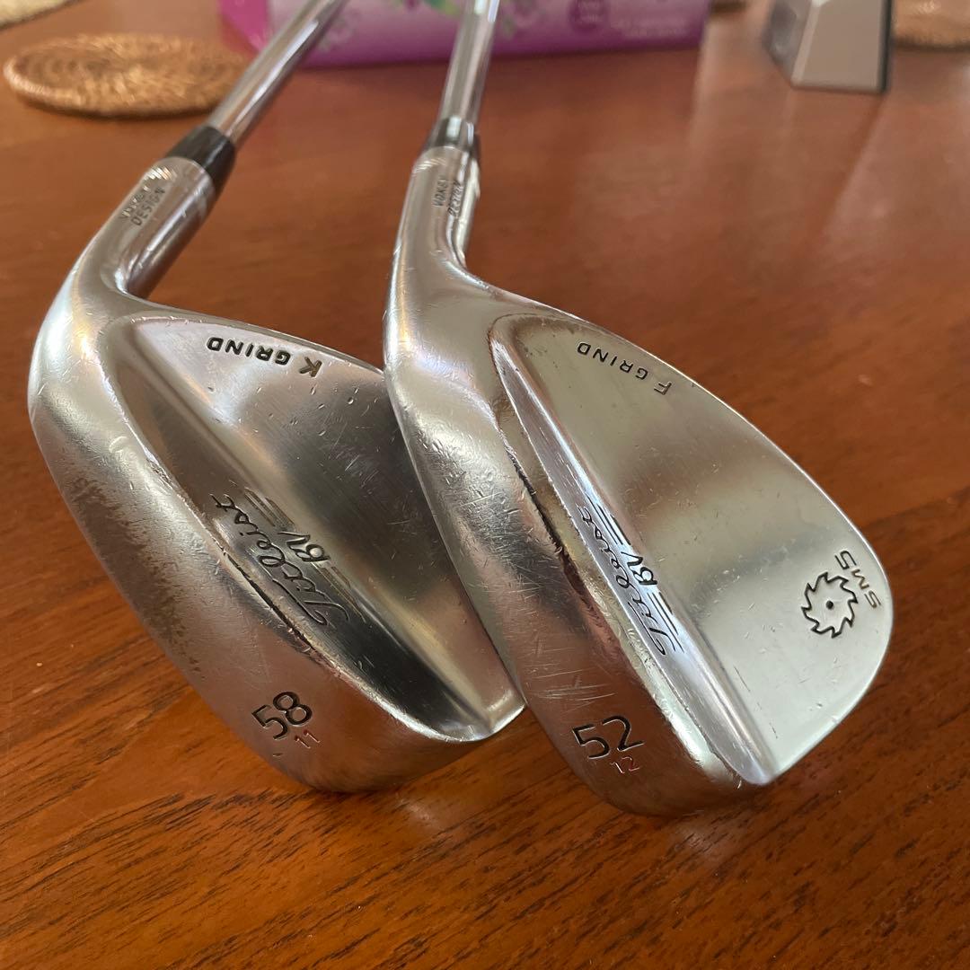 ボーケイウェッジVokey SM5 52°と58°の2本セット、モーダス120S
