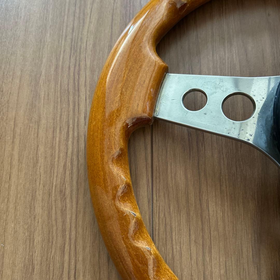 OBA 33パイ　ウッドステアリング　当時物