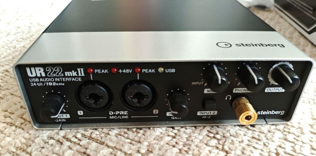 Steinberg UR22mkII オーディオインターフェース cubase付
