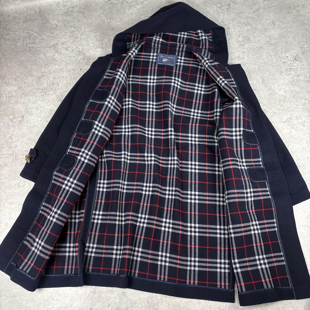 バーバリー　BURBERRY ノバチェック　ダッフルコート　カシミヤ混　ウール