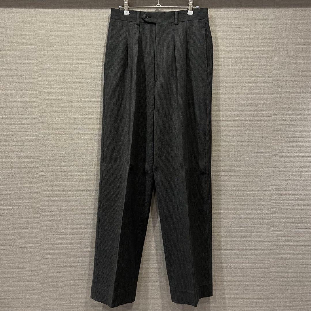 パンツ GIORGIO ARMANI / Gray Wool Wide Slacks