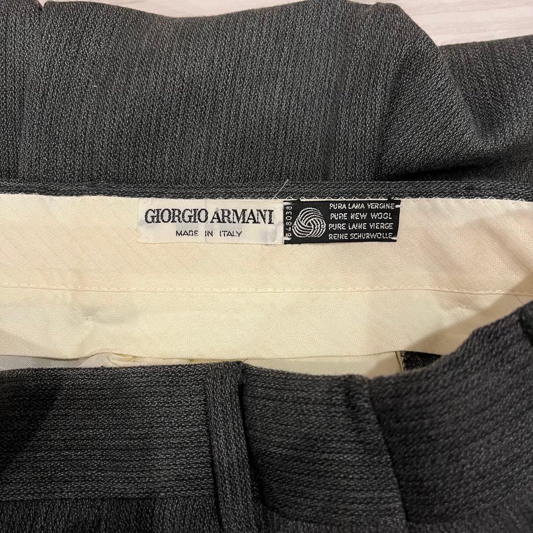 パンツ GIORGIO ARMANI / Gray Wool Wide Slacks