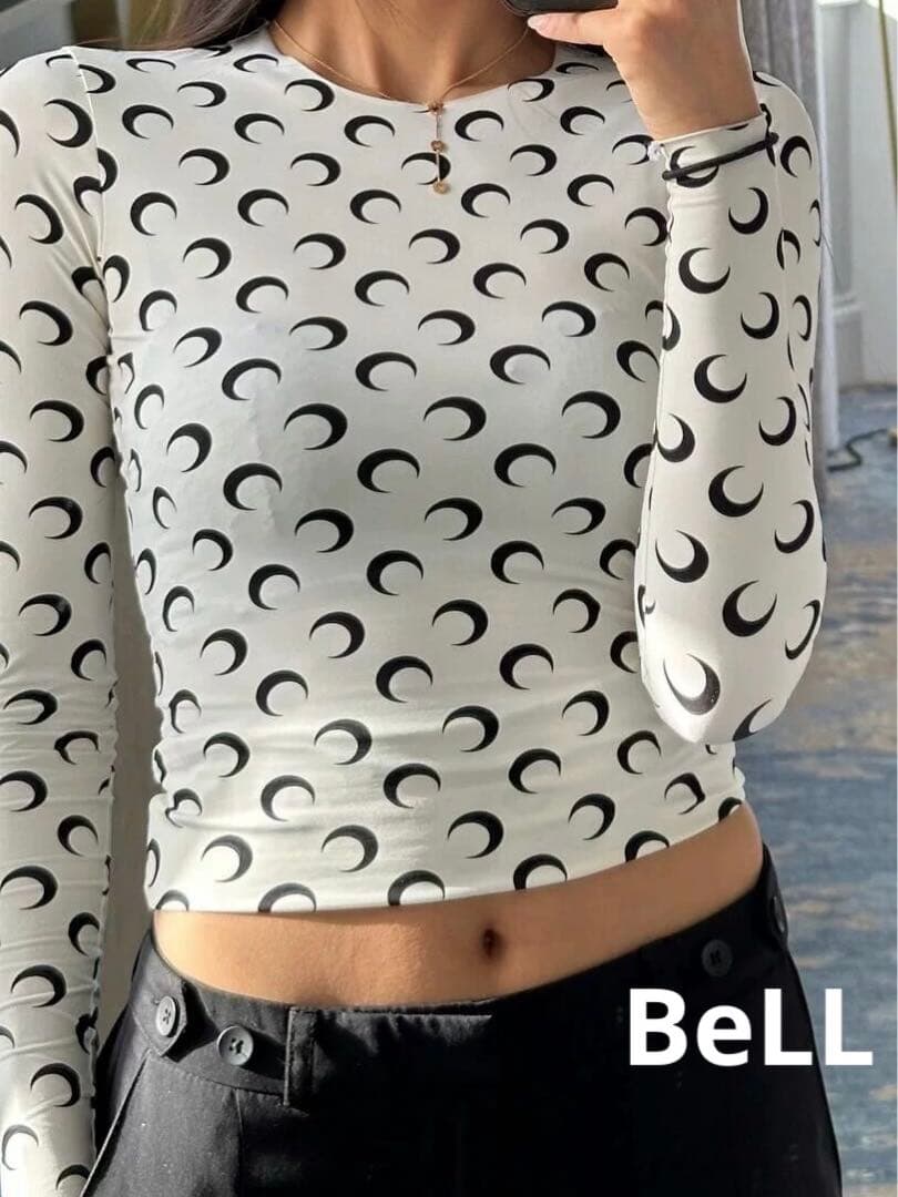 Marine Serre 長袖トップ ホワイト S