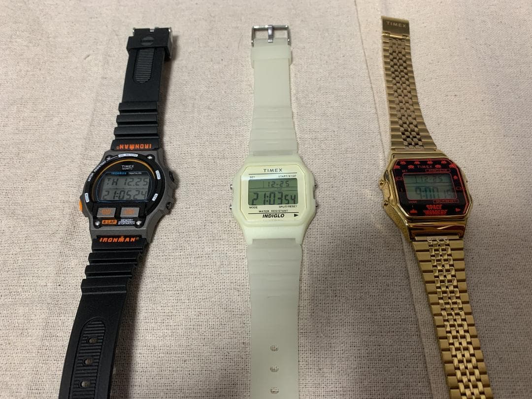 ひ*こ様 Timex デジタル腕時計 3本セット 300円スタート