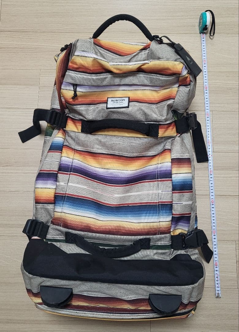 BURTON ストライプ柄 キャリー付きバックパック 約80cm 内容量120㍑