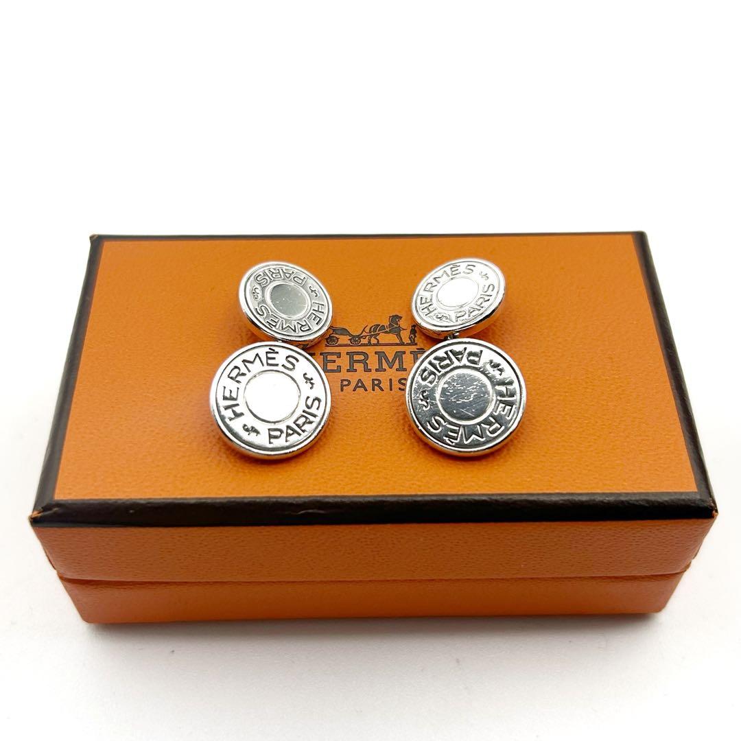 【希少・美品】HERMES セリエ チェーン カフス Ag925 箱付