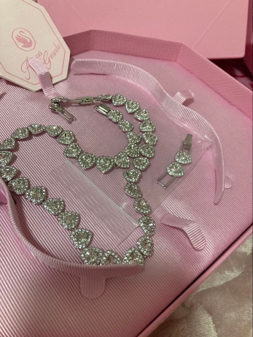 スワロフスキー★ハートネックレス＆イヤリング★セット売り★週末値下げ！！！