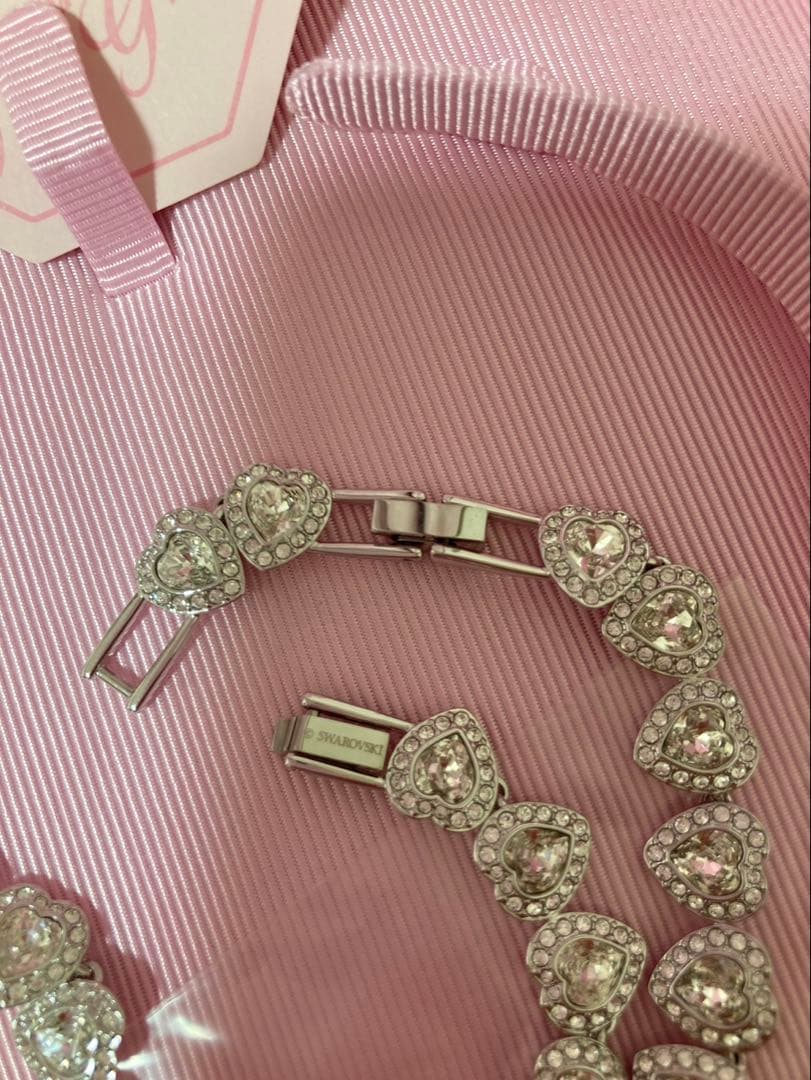 スワロフスキー★ハートネックレス＆イヤリング★セット売り★週末値下げ！！！