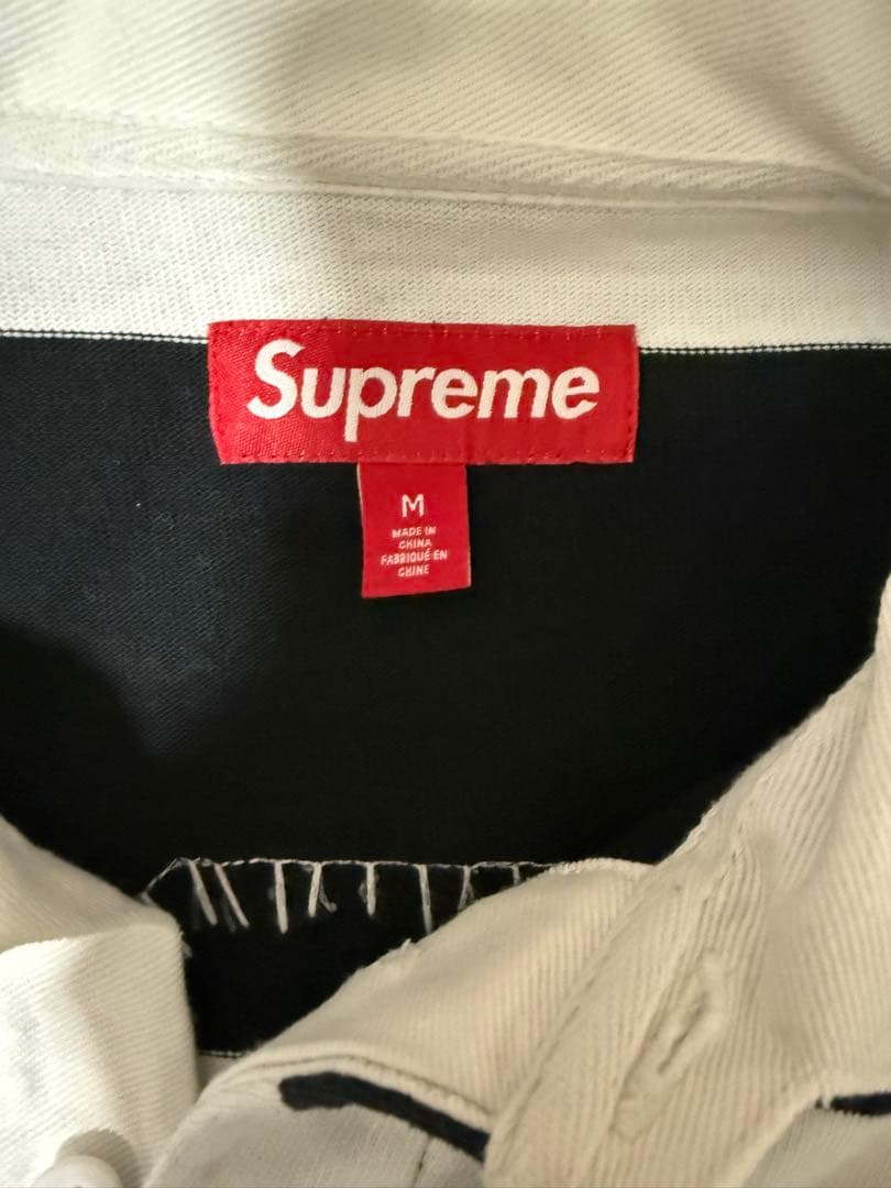 【即日配送】Supreme ストライプ ラガーシャツ M